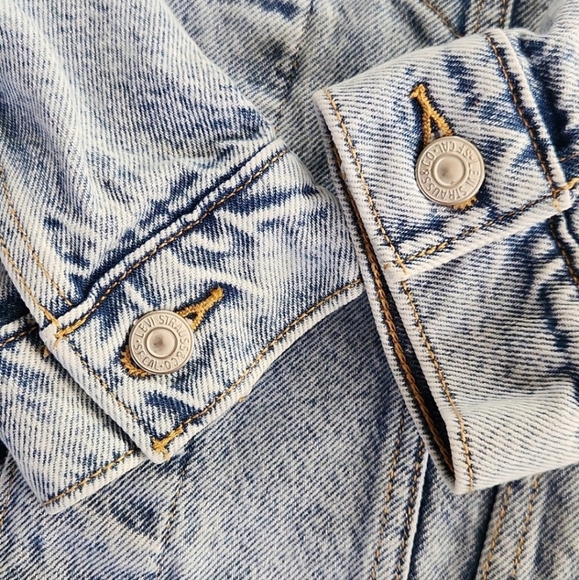 {Levi's} 4 Pockets Light Blue Denim Jacket Small - Picture 14 of 14